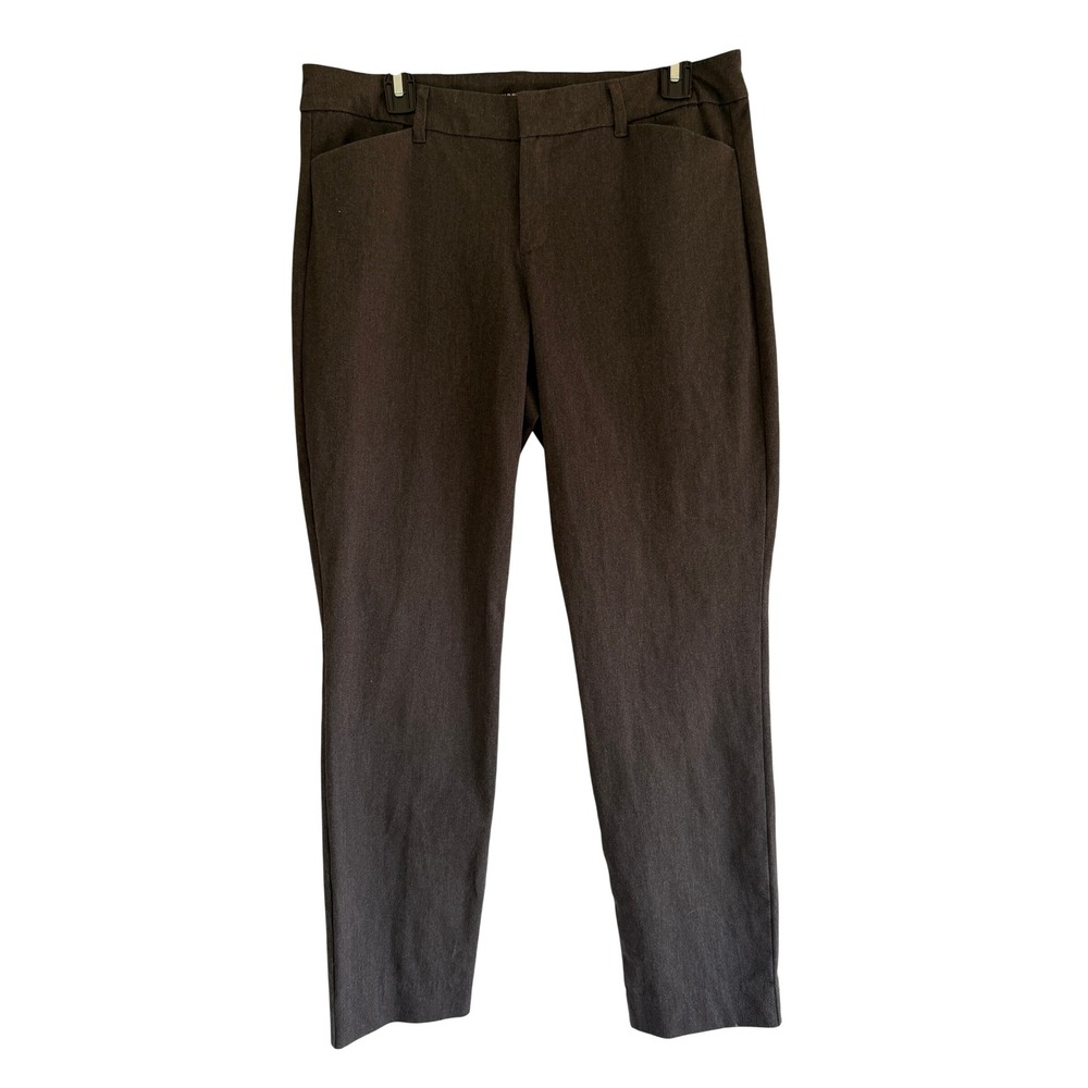 Old Navy Pixie Womens 12 Charcoal Gray Slim Tapered Ankle Dress Pants Stretch